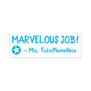 "MARVELOUS JOBB!" Rekommendation Rubber Frimärke Självfärgande Stämpel