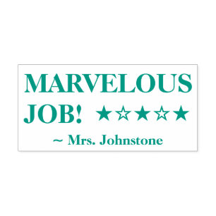 "MARVELOUS JOBB!" Utbildare Rubber Frimärke Självfärgande Stämpel
