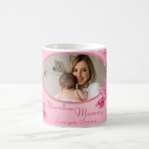 Marvelous Mummy rosa orchid "own Photo" mugg