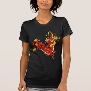 Marvelous Red Oriental Dragon T Shirt