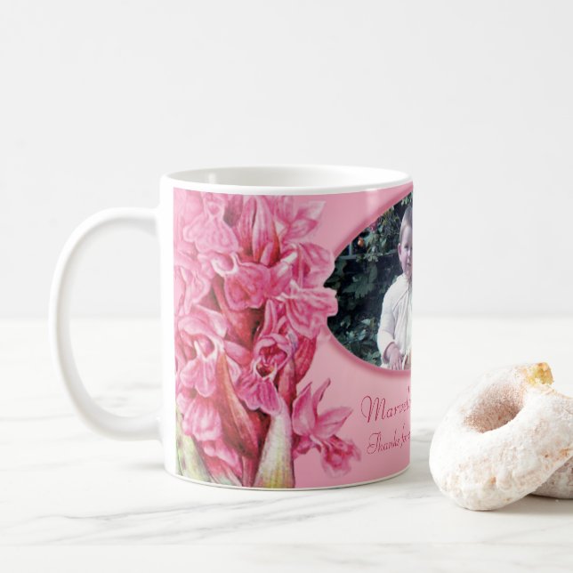 Marvely mamma rosa orchid Blomart  Kaffemugg (Med munk)