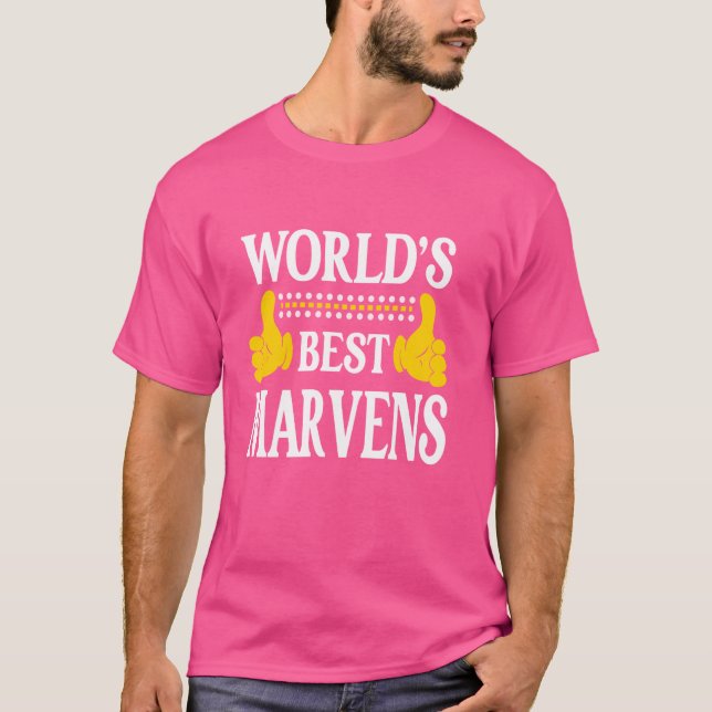 Marvens Personal Namn Funny First Namn World's Bes T Shirt (Framsida)
