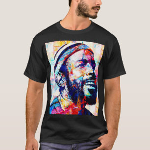 Marvin Gaye Abstrakt Paintings Crewnacksvattskjort T Shirt