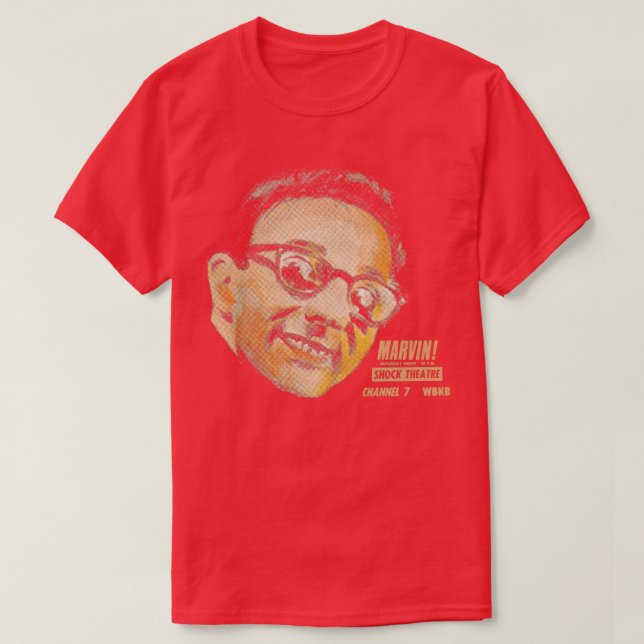 MARVIN Horror Host Shock Theater Chicago WBKB T Shirt (Design framsida)