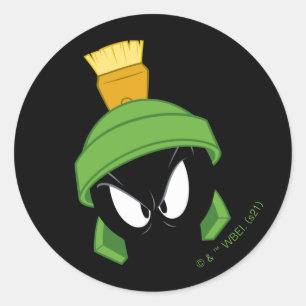 MARVIN MARTIAN™ Arg Ansikte Runt Klistermärke