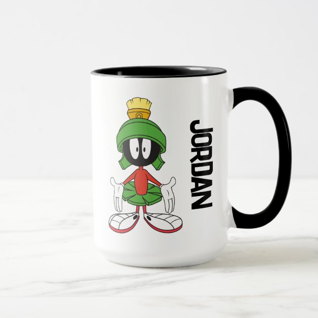 MARVIN MARTIAN™ Arm Open | Lägg till ditt namn Mugg (Höger)