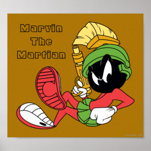 MARVIN MARTIAN™-återgivning med laser Poster