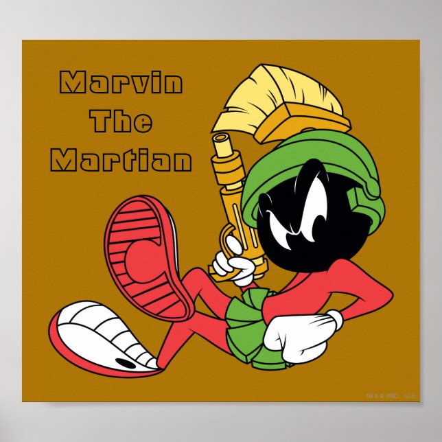MARVIN MARTIAN™-återgivning med laser Poster (Framsidan)