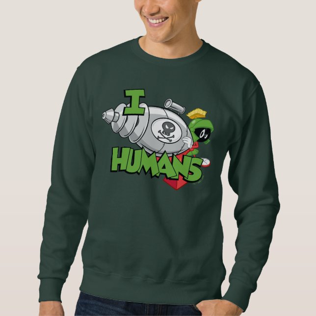 MARVIN MARTIAN™ I Laser Humans Lång Ärmad Tröja (Framsida)