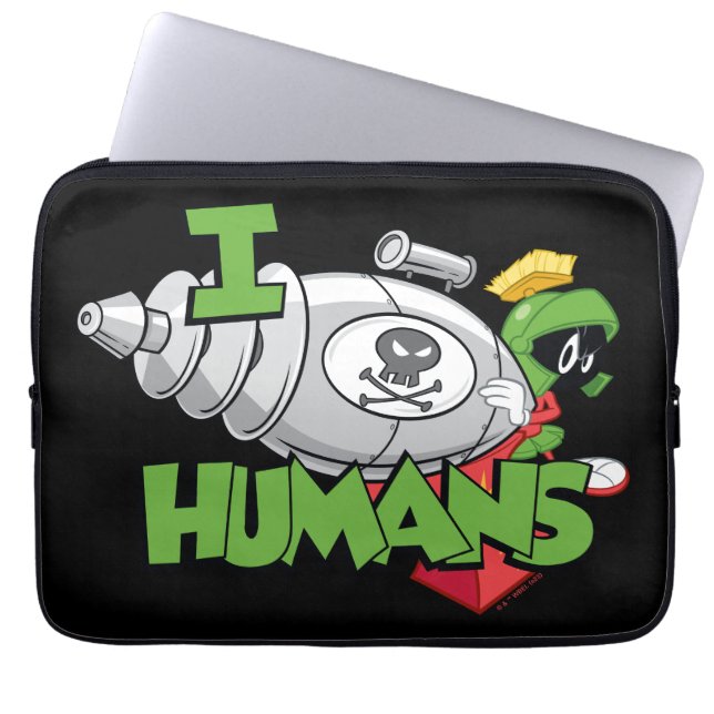 MARVIN MARTIAN™ I Laser Humans Laptop Fodral (Framsidan)