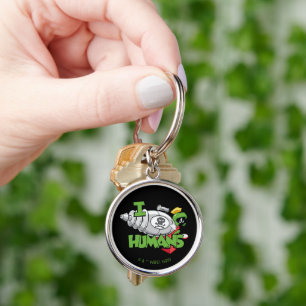 MARVIN MARTIAN™ I Laser Humans Rund Silverfärgad Nyckelring