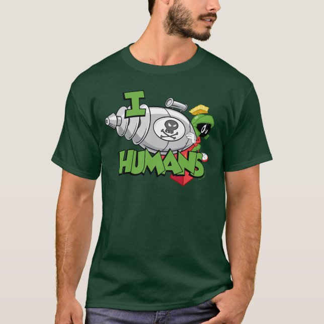MARVIN MARTIAN™ I Laser Humans T Shirt (Framsida)