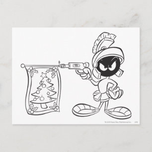 MARVIN MARTIAN™ Julgran Pop Gun Helg Vykort