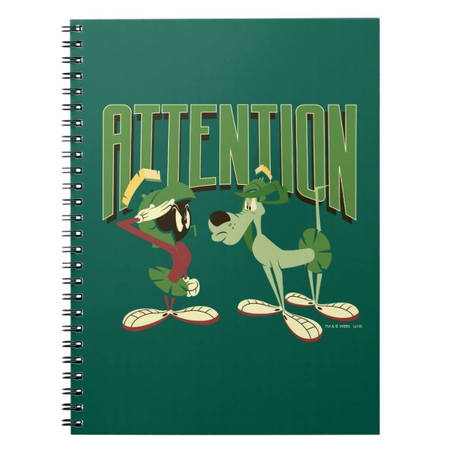 MARVIN MARTIAN™ & K-9 "Attention" Anteckningsbok (Framsidan)