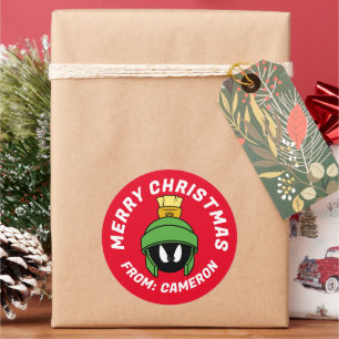 MARVIN MARTIAN™ Mad GOD JUL Runt Klistermärke