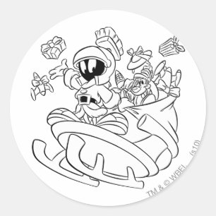 MARVIN MARTIAN™ MED Leksaker Runt Klistermärke