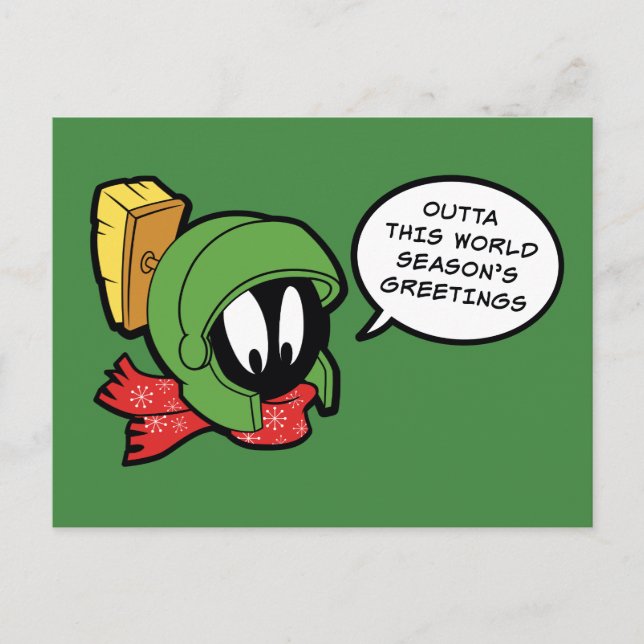 MARVIN MARTIAN™ "Outta this World"-Helgdag Helg Vykort (Framsida)