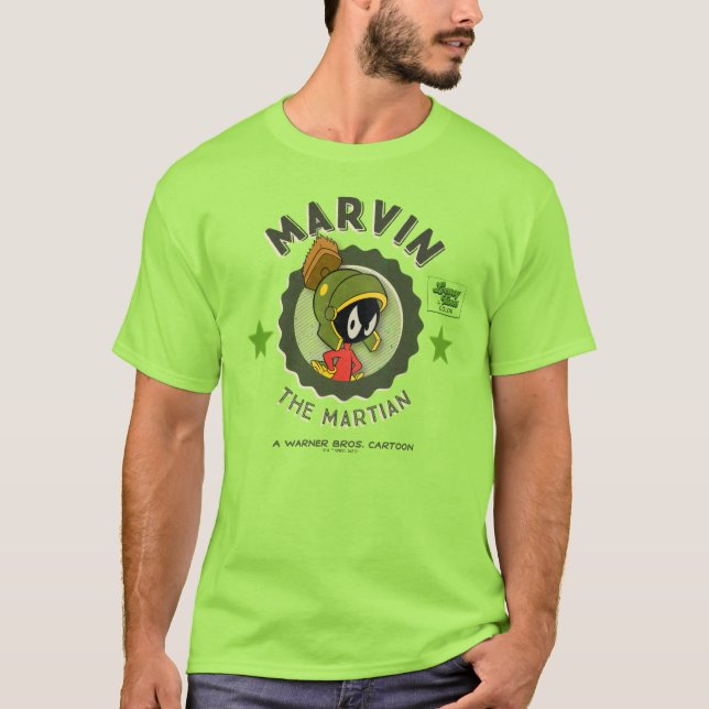 MARVIN MARTIAN™ Retro Lobby-kort T Shirt (Framsida)