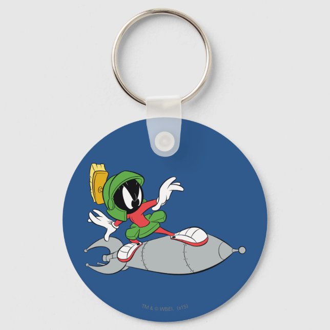 MARVIN MARTIAN™ Riding Rocket Nyckelring (Framsida)
