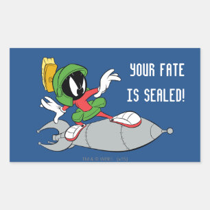 MARVIN MARTIAN™ Riding Rocket Rektangulärt Klistermärke