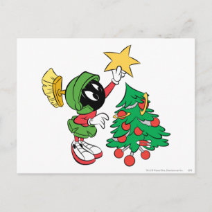 MARVIN MARTIAN™ sätter stjärnan på träd Helg Vykort