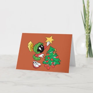 MARVIN MARTIAN™ sätter stjärnan på träd Helgkort