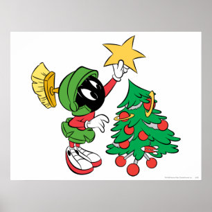 MARVIN MARTIAN™ sätter stjärnan på träd Poster