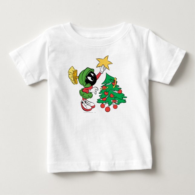 MARVIN MARTIAN™ sätter stjärnan på träd Tee Shirt (Framsida)