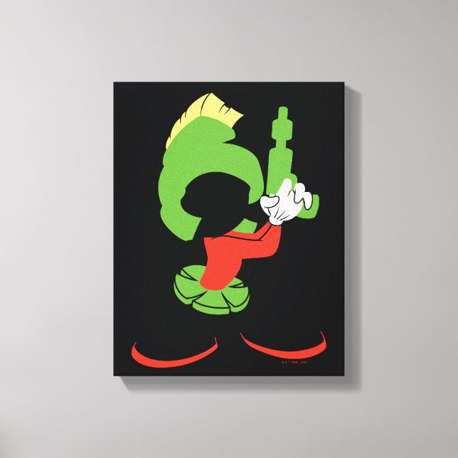 MARVIN MARTIAN™ Silhouette med Raygun Canvastryck (Framsida)