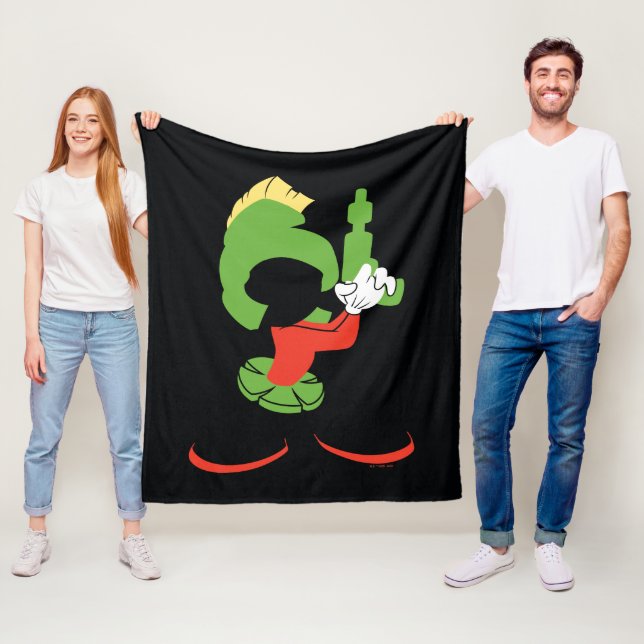 MARVIN MARTIAN™ Silhouette med Raygun Fleecefilt (På plats)