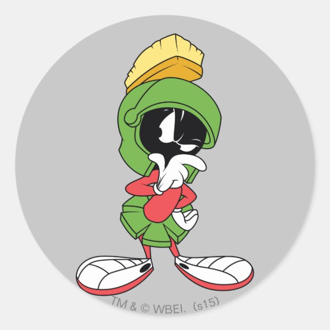 MARVIN MARTIAN™-TÄNKANDE RUNT KLISTERMÄRKE (Framsida)