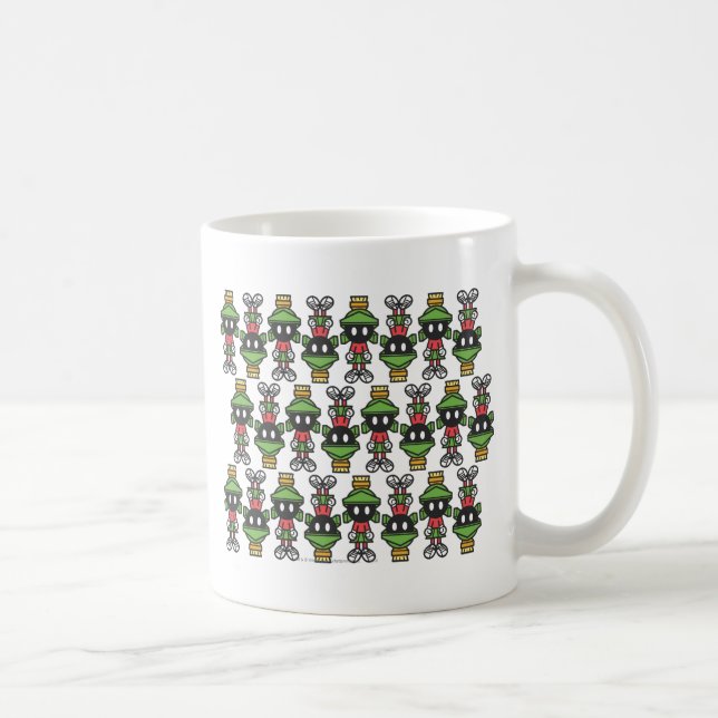 MARVIN MARTIAN™ Tiling Mönster Kaffemugg (Höger)