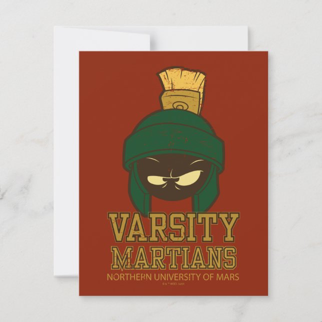 MARVIN MARTIAN™ Varsity Collegiate Graphic Anteckningskort (Framsida)