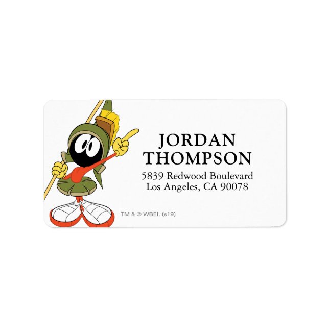 MARVIN MARTIAN™ Winter Cabin Adressetikett (Framsidan)