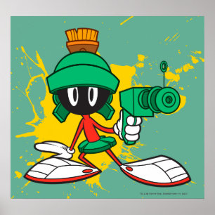 Marvin med pistol poster