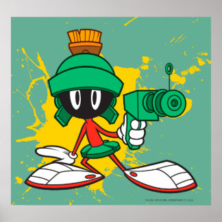 Marvin med pistol poster