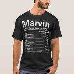 MARVIN Nutrition Funny Birthday Personlig Namn T Shirt<br><div class="desc">MARVIN Nutrition Funny Birthday Personlig Namn Gift Idea</div>