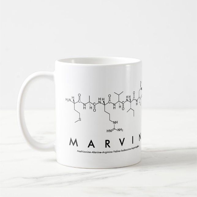 Marvin peptide namn mugg (Vänster)