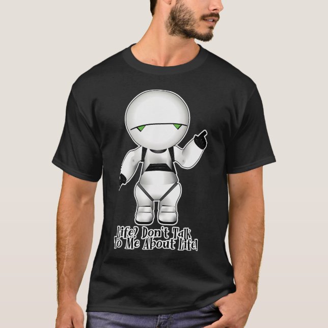 Marvin - Prata inte med honom om livet! T Shirt (Framsida)