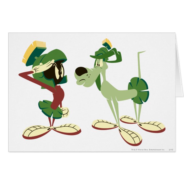 MARVIN THE MARTIAN™ and K-9 Hälsningskort (Framsidan Horizontal)