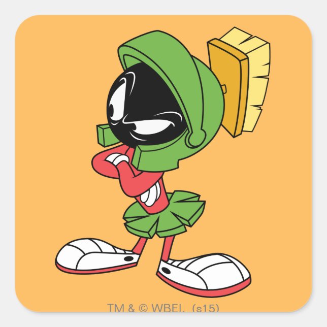 MARVIN THE MARTIAN™ Annoyed Fyrkantigt Klistermärke (Framsida)