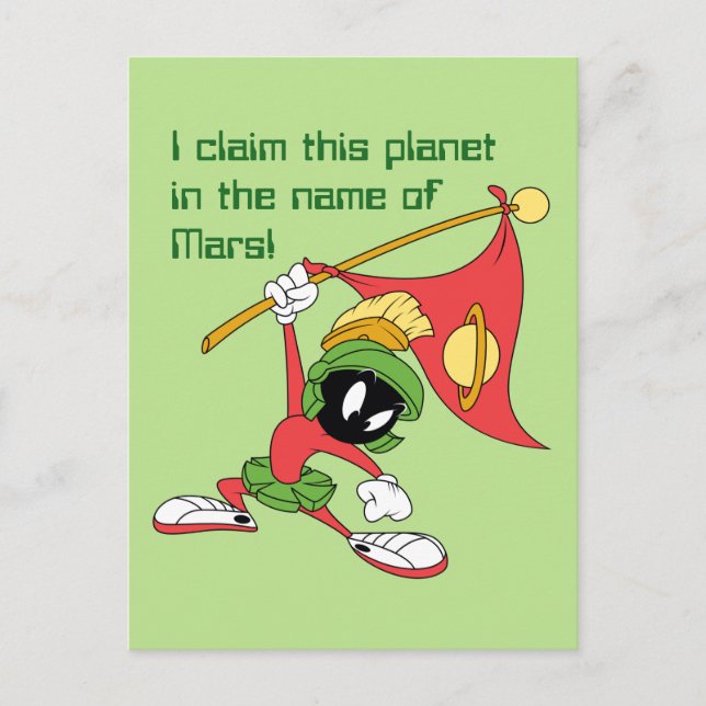 MARVIN THE MARTIAN™ Claimet Planet Vykort (Framsida)