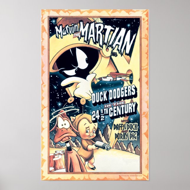 MARVIN THE MARTIAN™, DAFFY DUCK™ och Peggler Pigg Poster (Framsidan)
