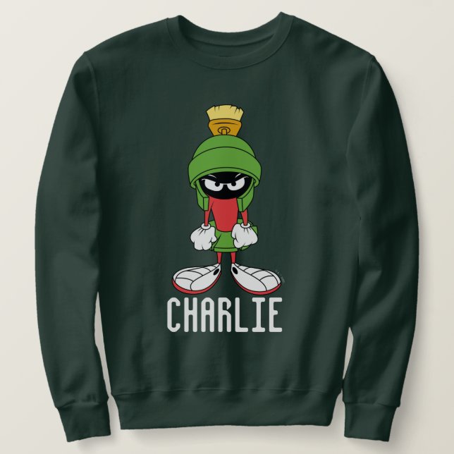 MARVIN THE MARTIAN™ Förargad Lång Ärmad Tröja (Design framsida)