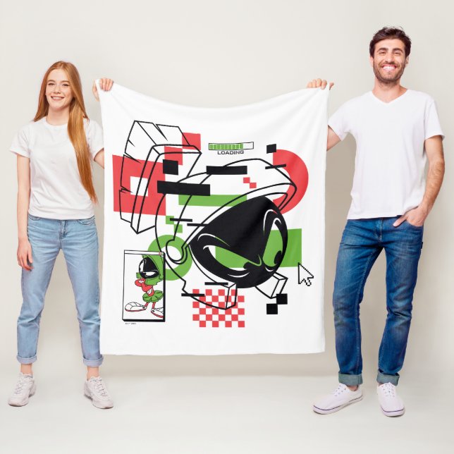 MARVIN THE MARTIAN™ Glitch Fleecefilt (På plats)