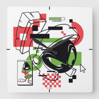 MARVIN THE MARTIAN™ Glitch Fyrkantig Klocka