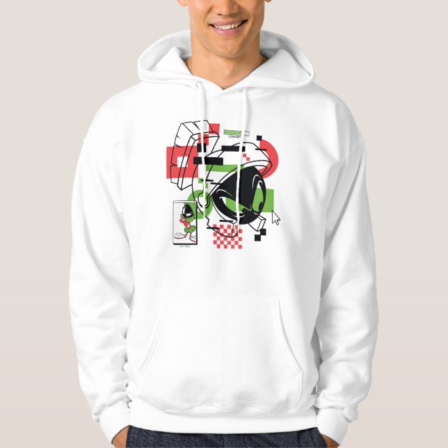 MARVIN THE MARTIAN™ Glitch Hoodie (Framsida)