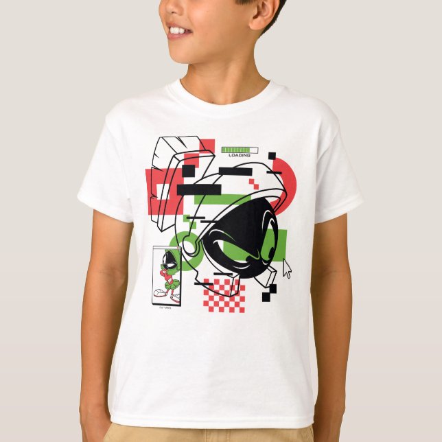 MARVIN THE MARTIAN™ Glitch T Shirt (Framsida)