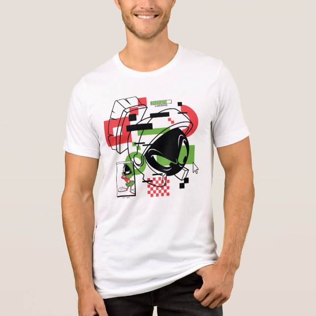 MARVIN THE MARTIAN™ Glitch T Shirt (Framsida)