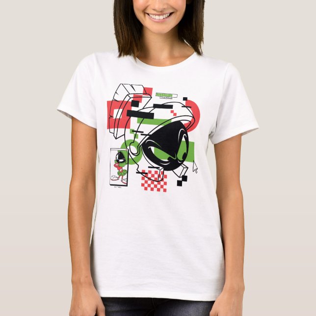 MARVIN THE MARTIAN™ Glitch T Shirt (Framsida)